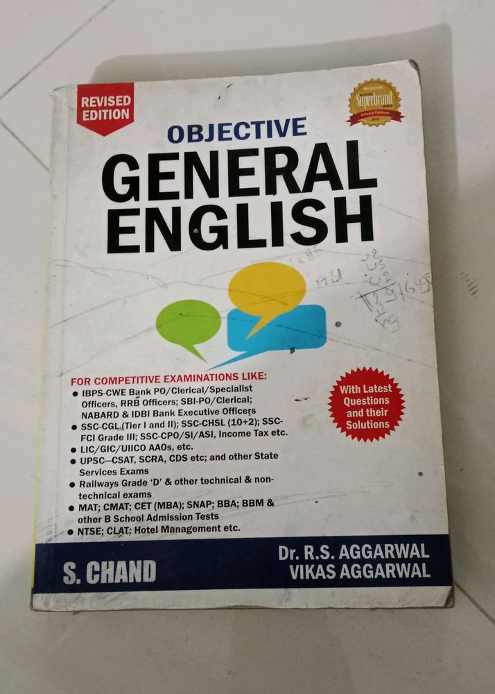 S.Chand (Dr. R.S. Aggarwal) General English Book