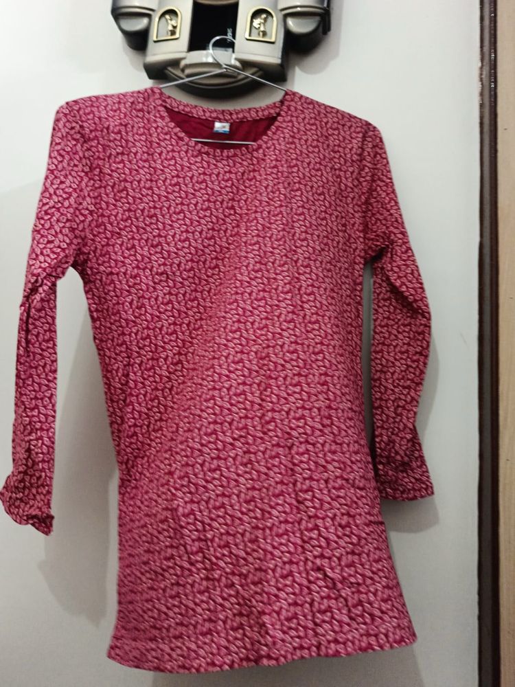 Patterned Long Sleeve Top