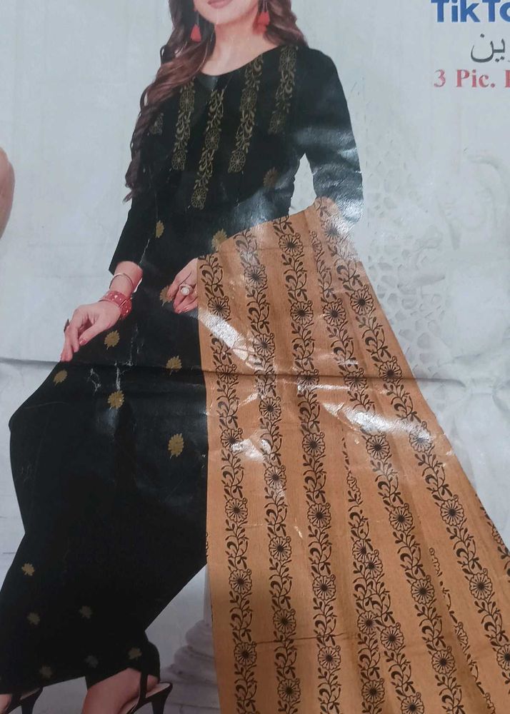 Cotton Embroidered Dress Material