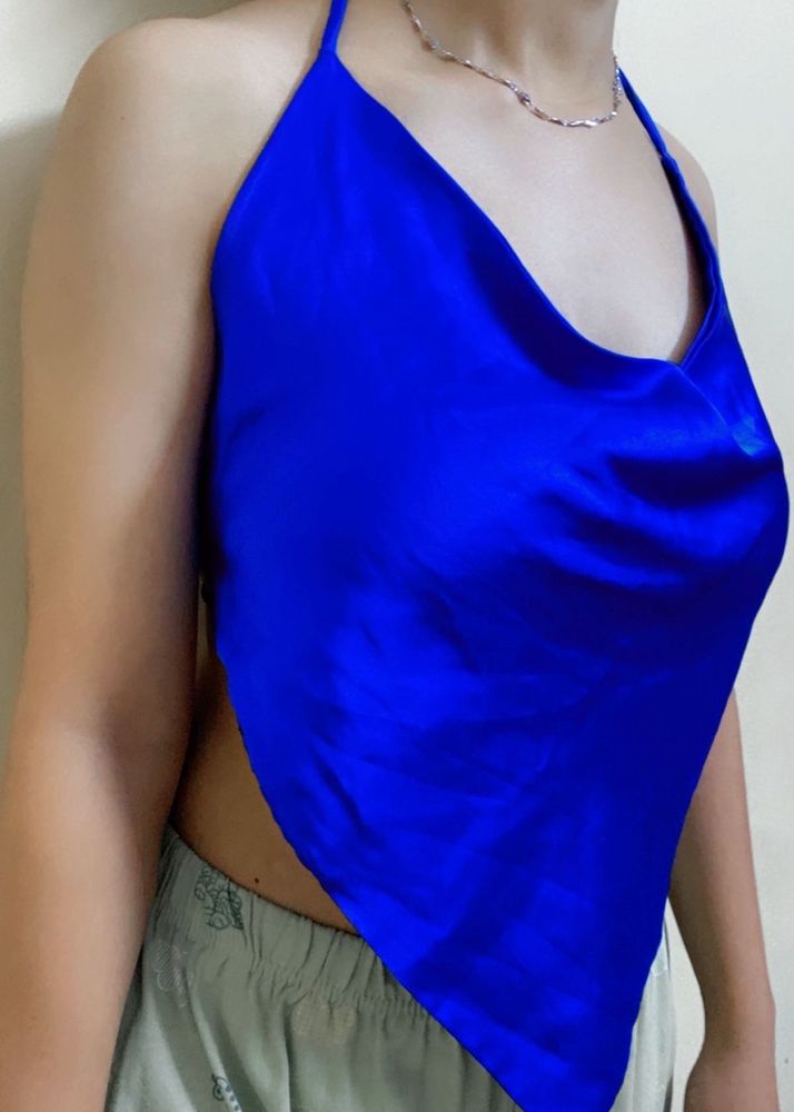 Blue Halter Top