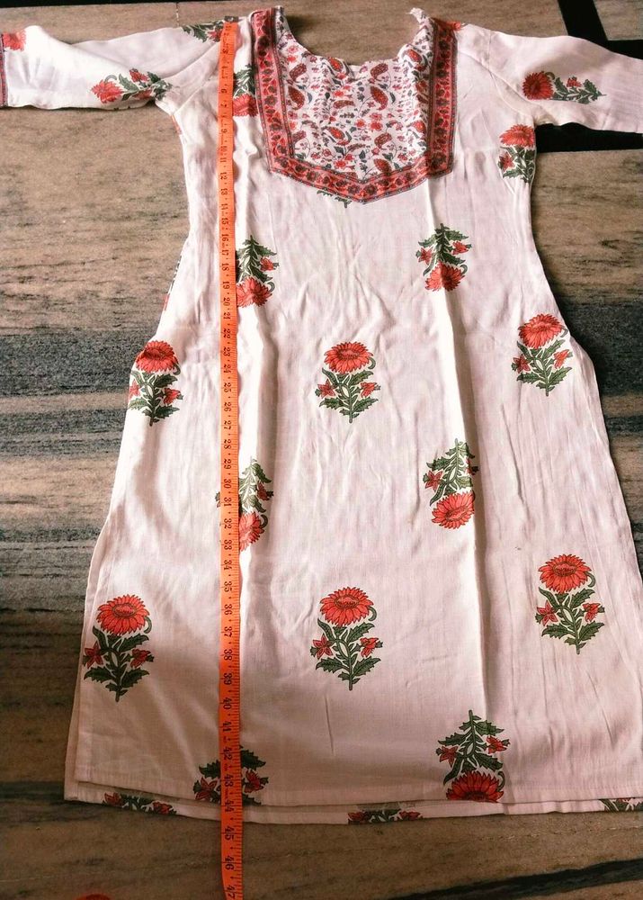 Floral Print Kurta and trouser nice look some time