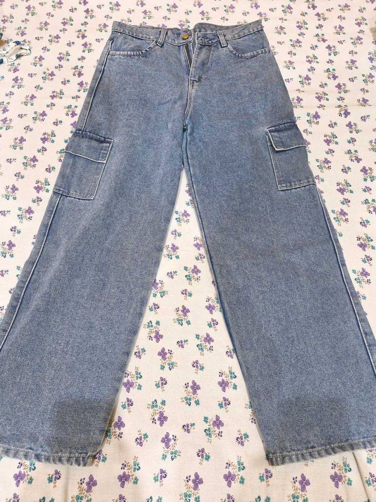 Light Blue Cargo Jeans
