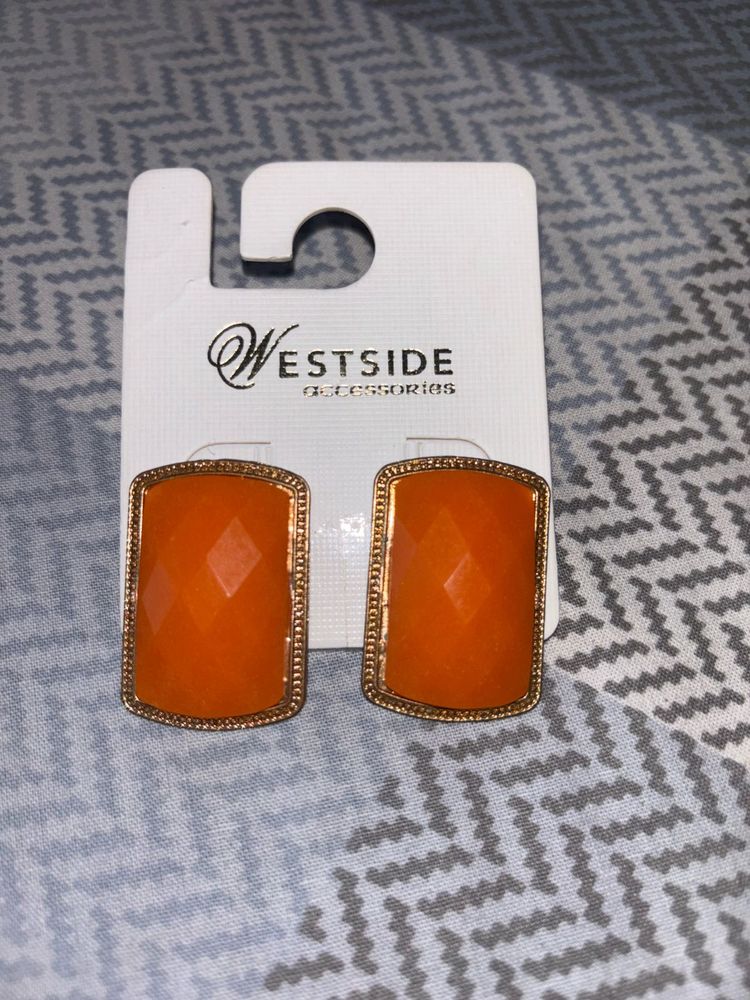 Westside Orange Statement Earrings