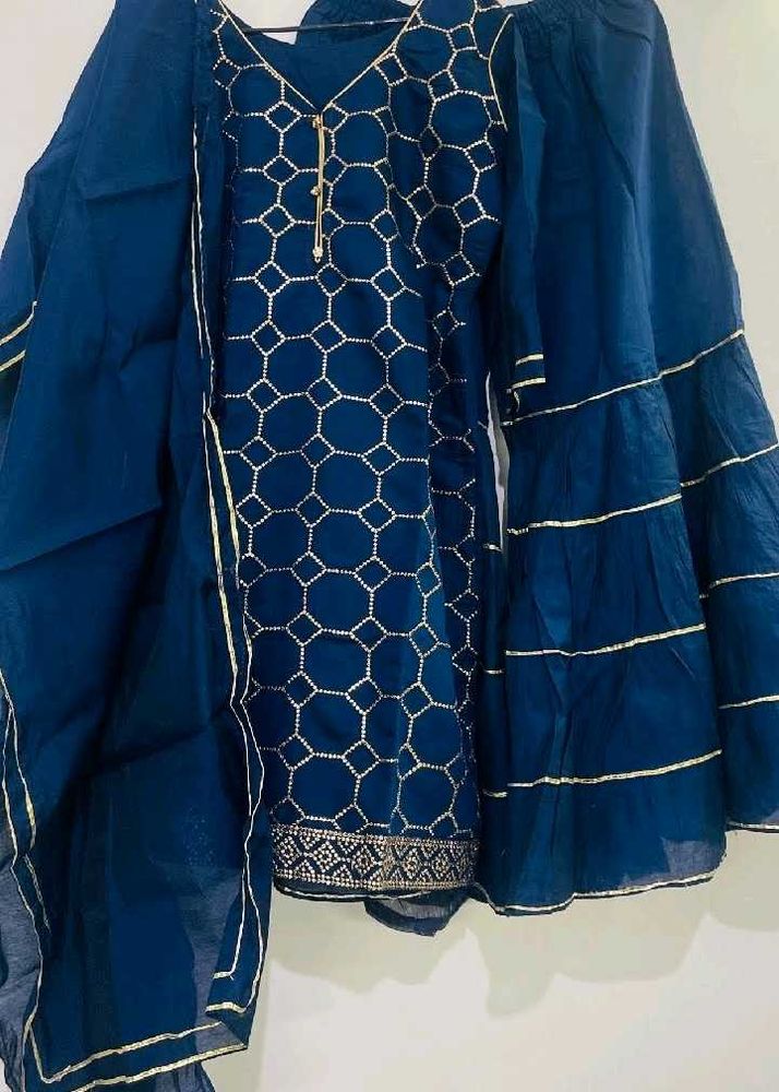 Sharara Blue Kurta Set 2 time wear
