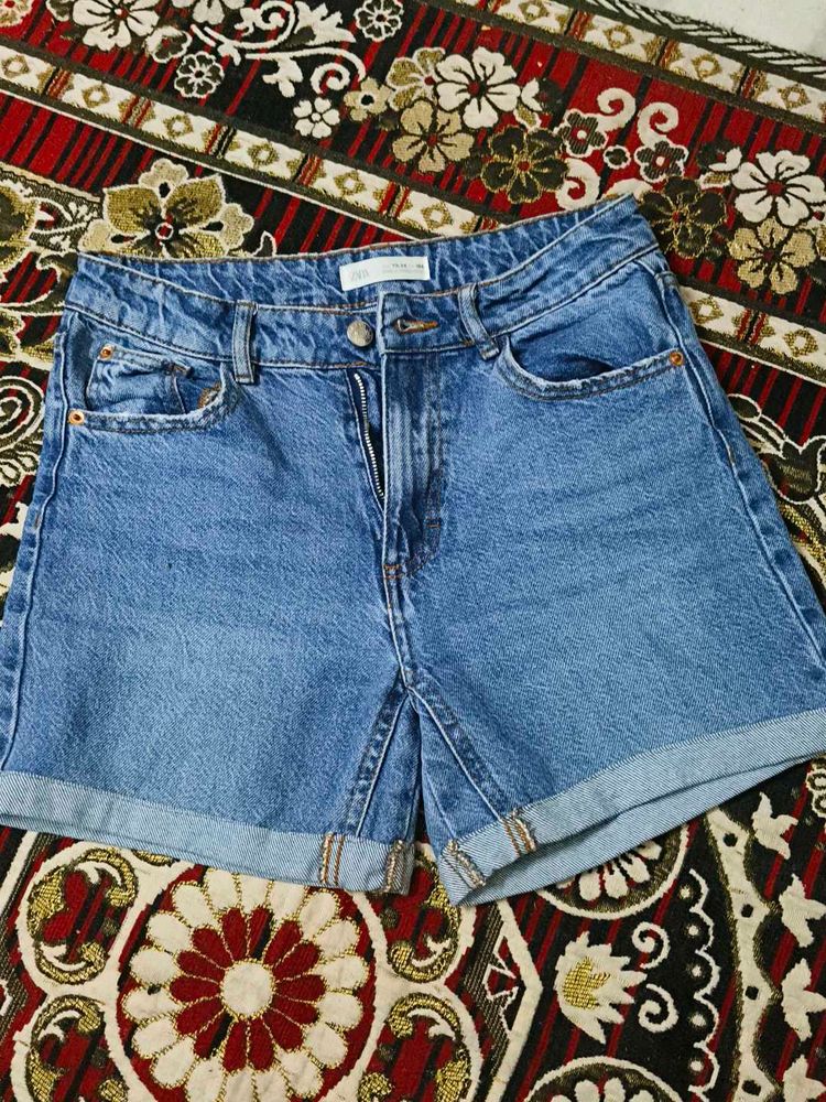 Zara Denim Mom Shorts