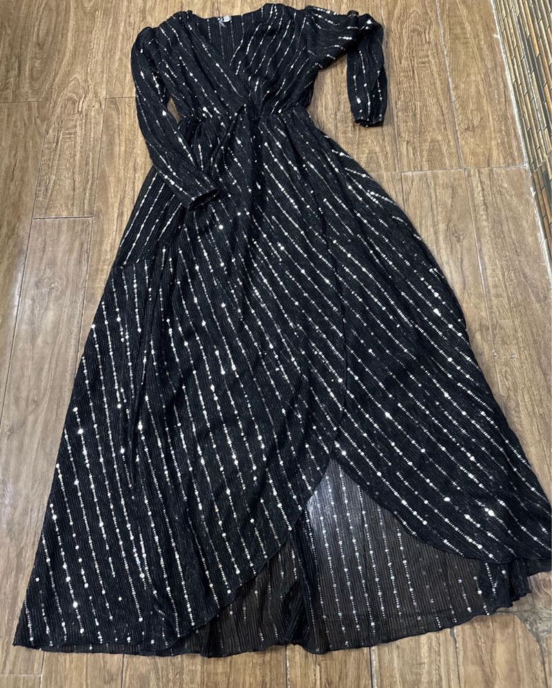 Sparkly Black Maxi Dress
