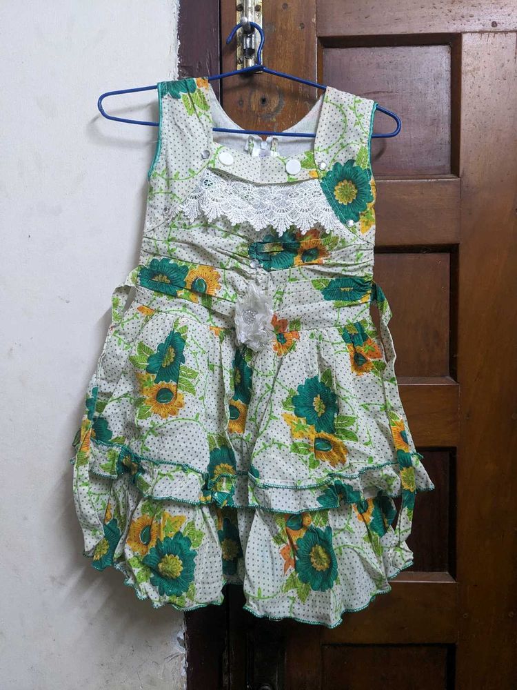 Cute Floral Girls Dress
