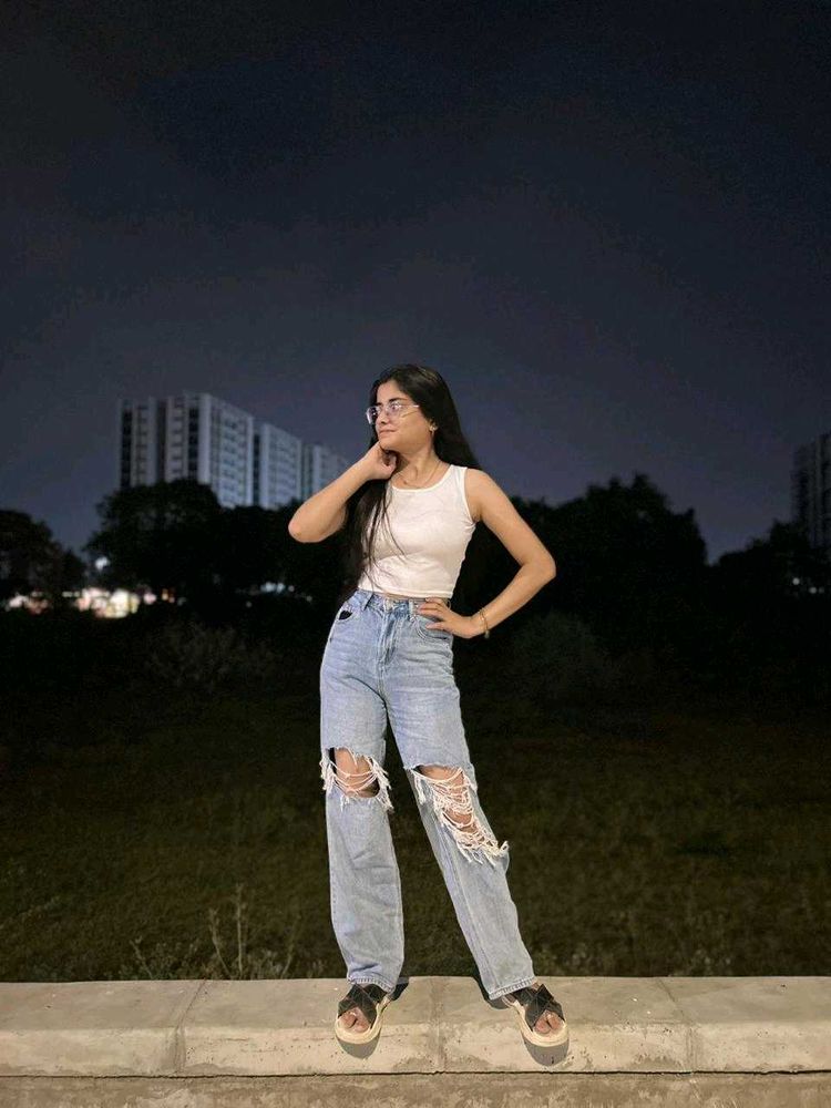 Ripped Light Wash Jeans