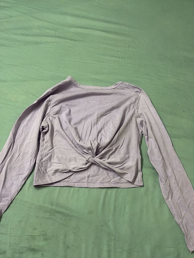 Twist Front Long Sleeve Top