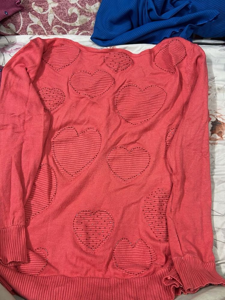 Heart Pattern Sweater