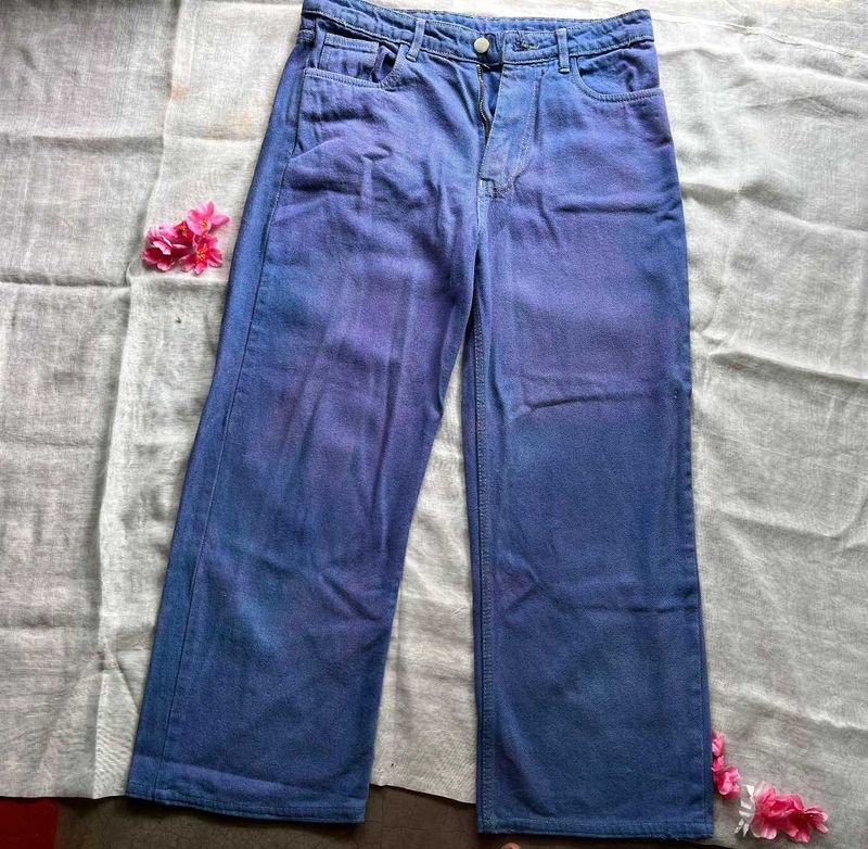 Blue Wide Leg Jeans