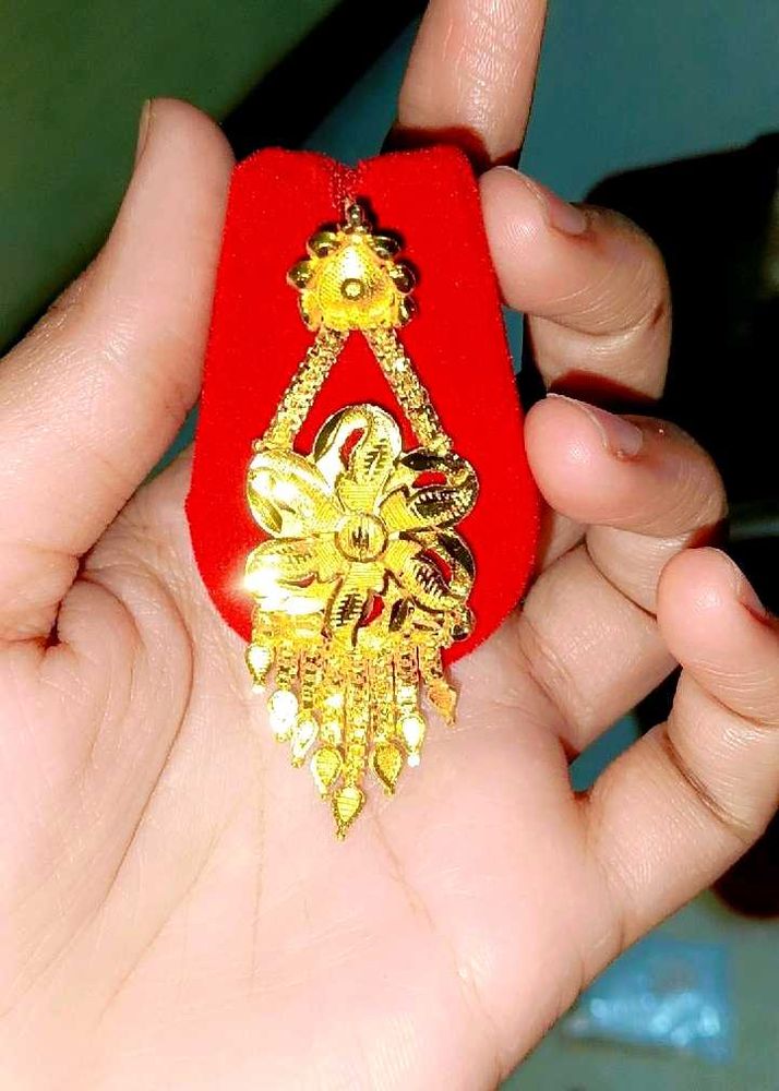 1 gram Elegant Gold Floral Drop Earrings