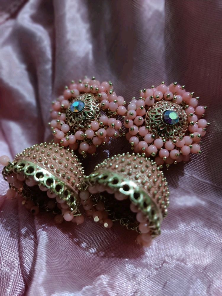 Beautiful Pink Jhumka