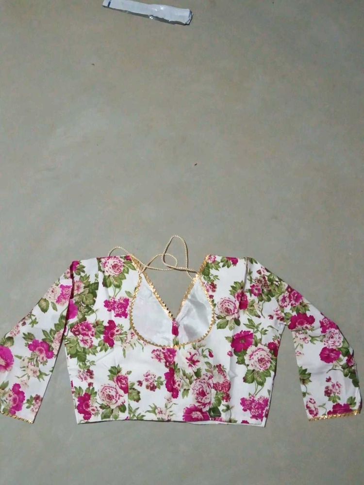 Crep Printed Blouse For Women