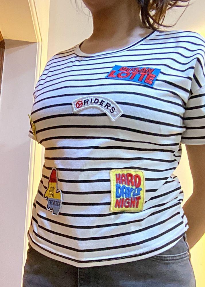 Striped Patch Tee