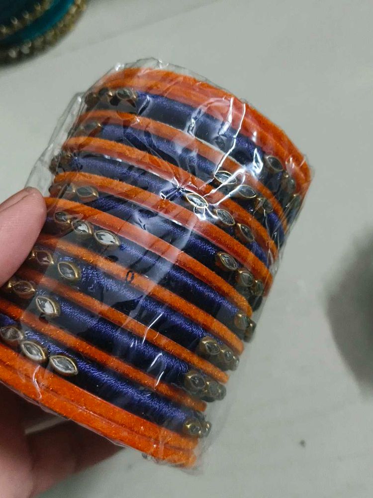 Bangle Set - Orange &amp; Blue
