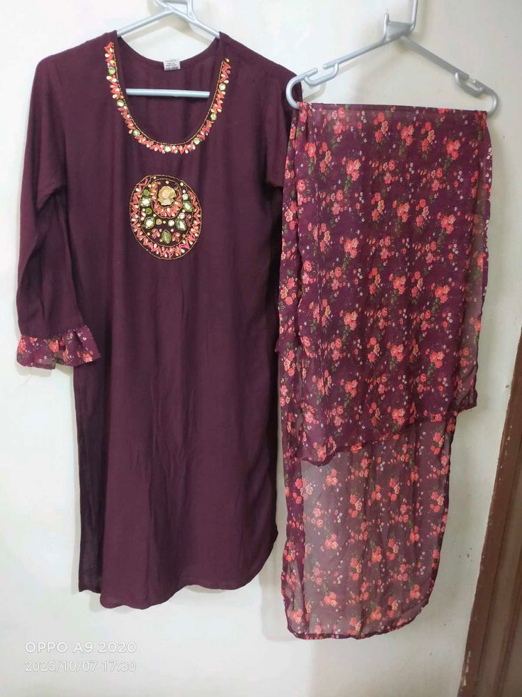 Elegant Kurta with dupatta Set