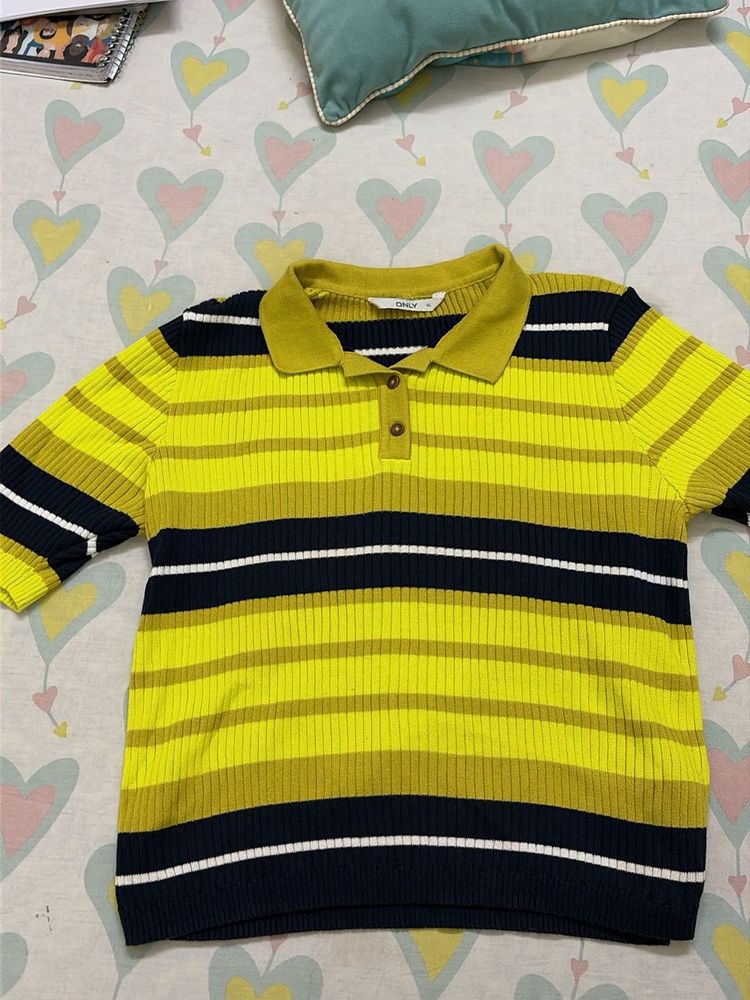 Striped Polo Top