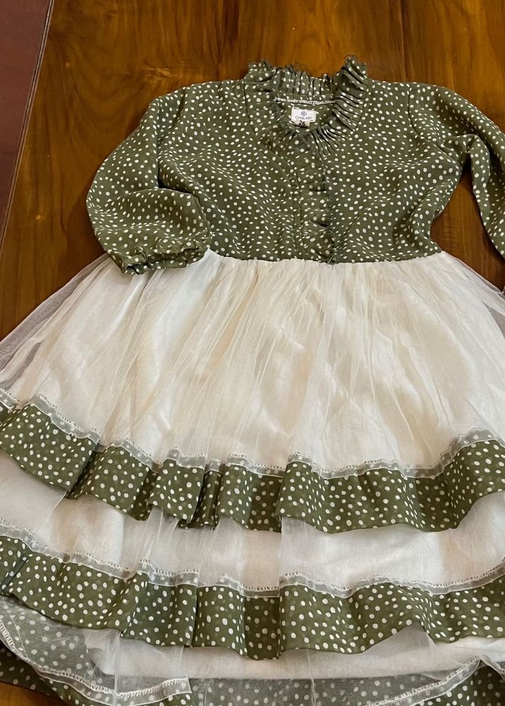 Girls Korean Dress/ Frock/gown Knee Length