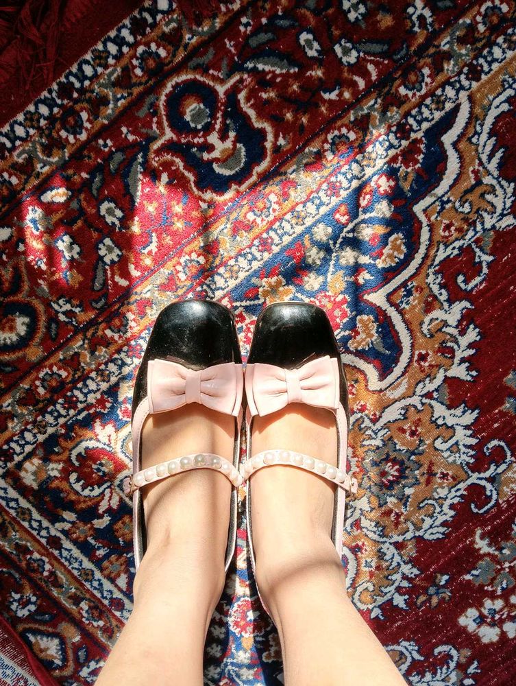 Cute black pink Mary Jane