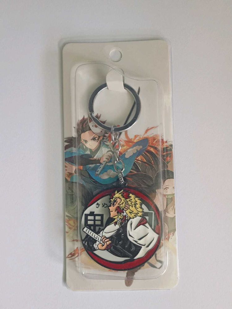 Rengoku Rotating Metal Keychain