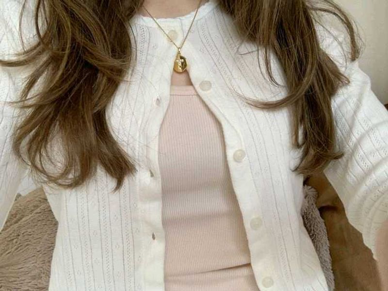 Cute White Cardigan