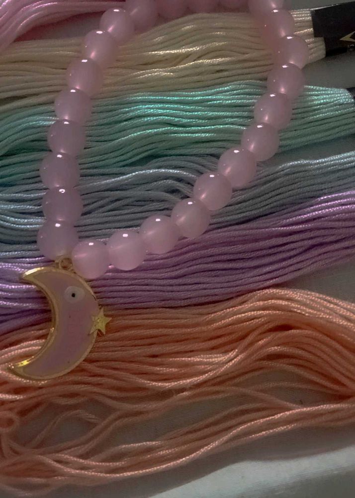 Pink Moon Beaded Bracelet