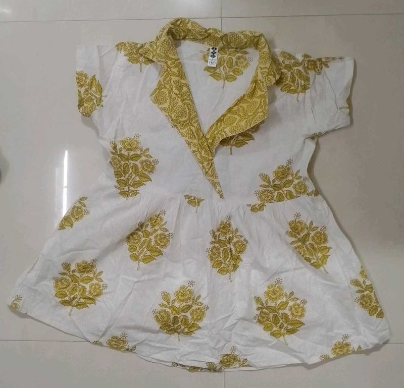 Floral Print White Dress