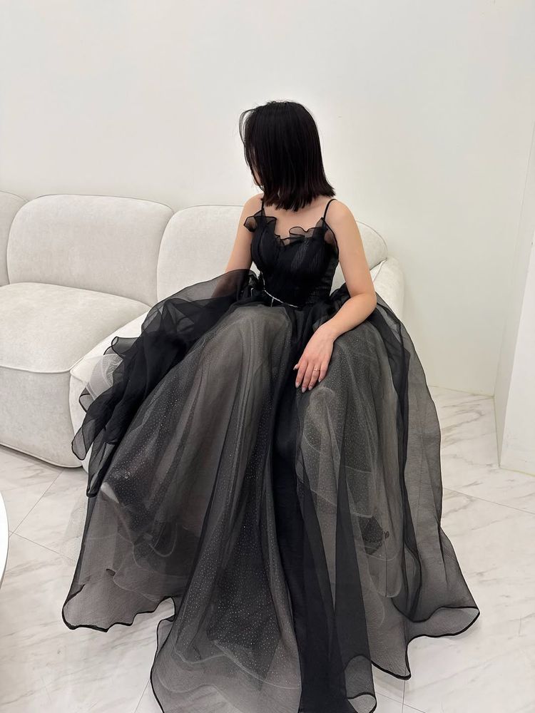 Sequins Glitter Luxury Black Gown
