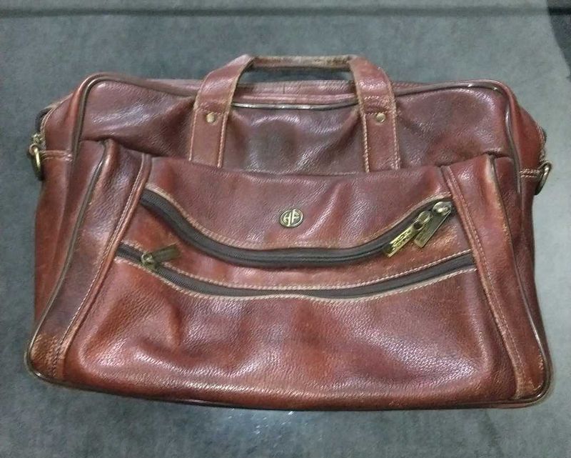 Vintage Brown Leather Briefcase