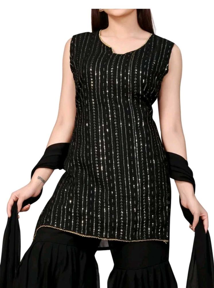 Sequin Work Kurta Set