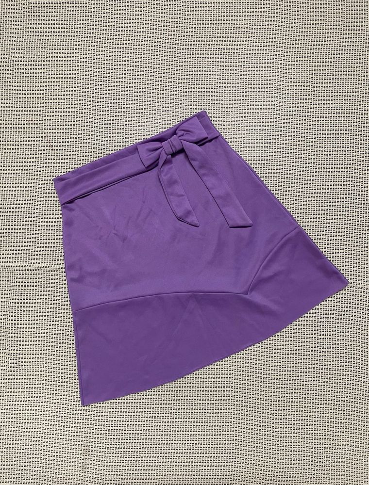 Purple Bow Mini Skirt