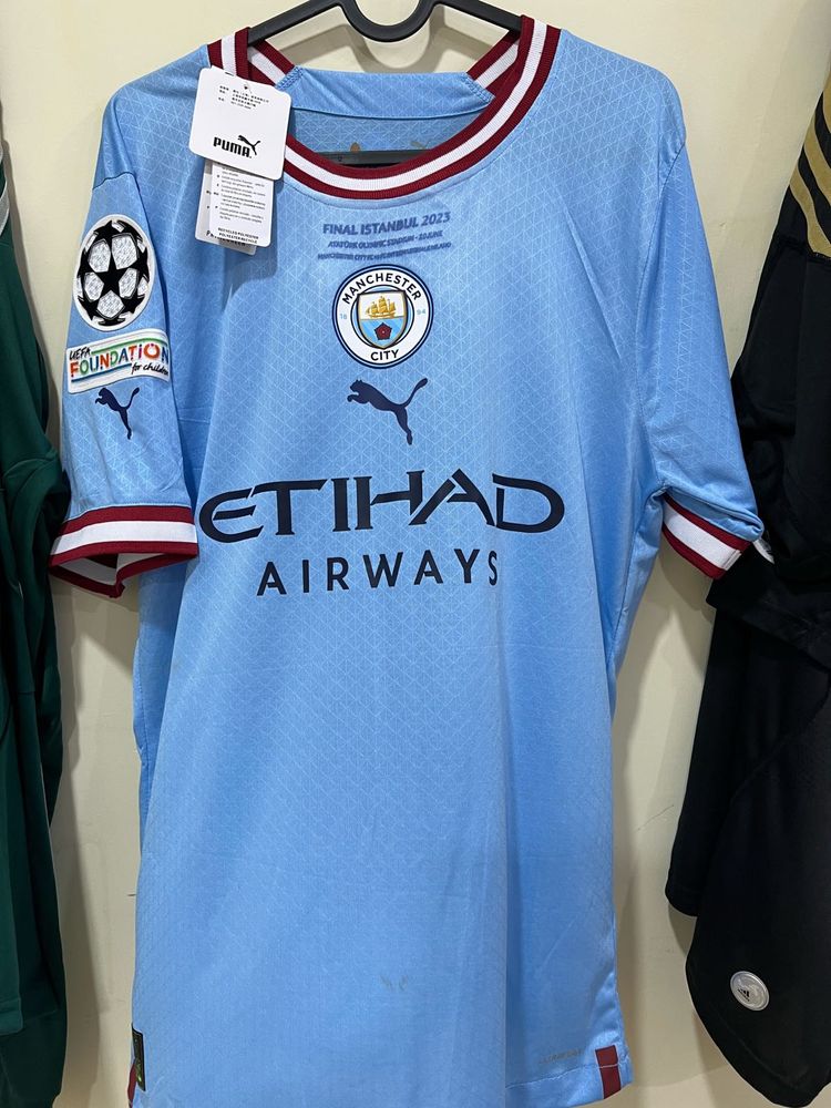 Man City Bruyne Ucl final winner football jersey
