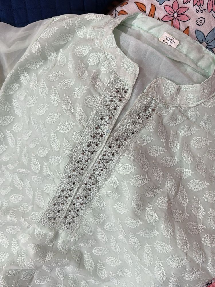 Elegant Kurta with Chikankari