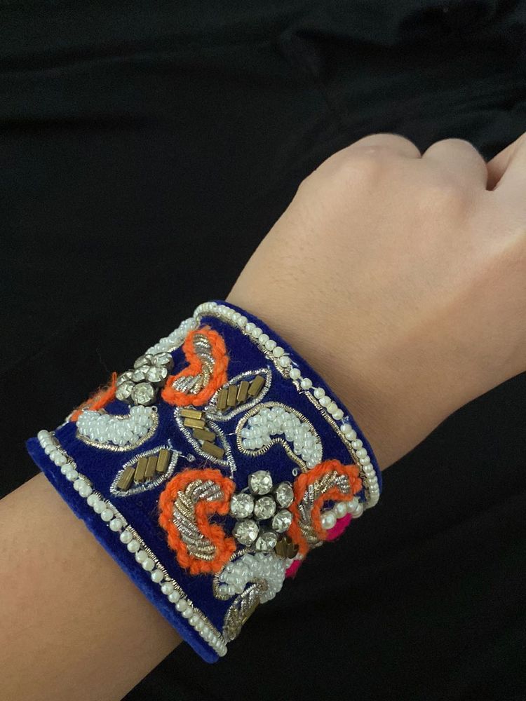 Embroidered Cuff Bracelet