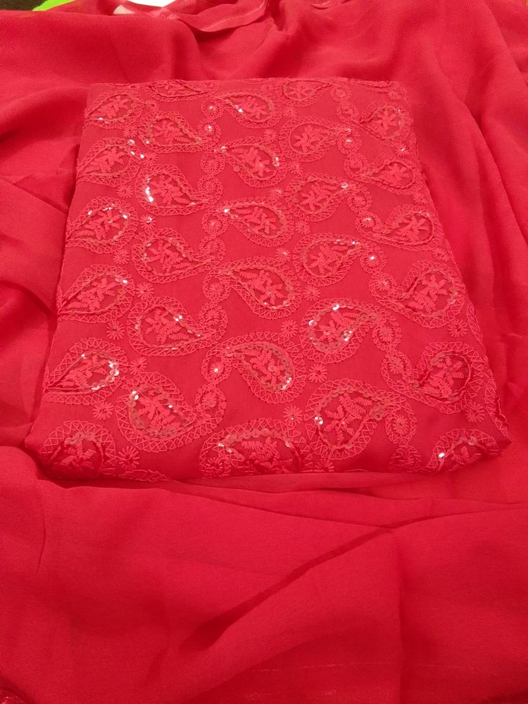 Georgette Self Design Salwar Suit Material
