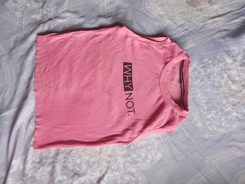 Pink Crop T Shirt 🦩🌺💓