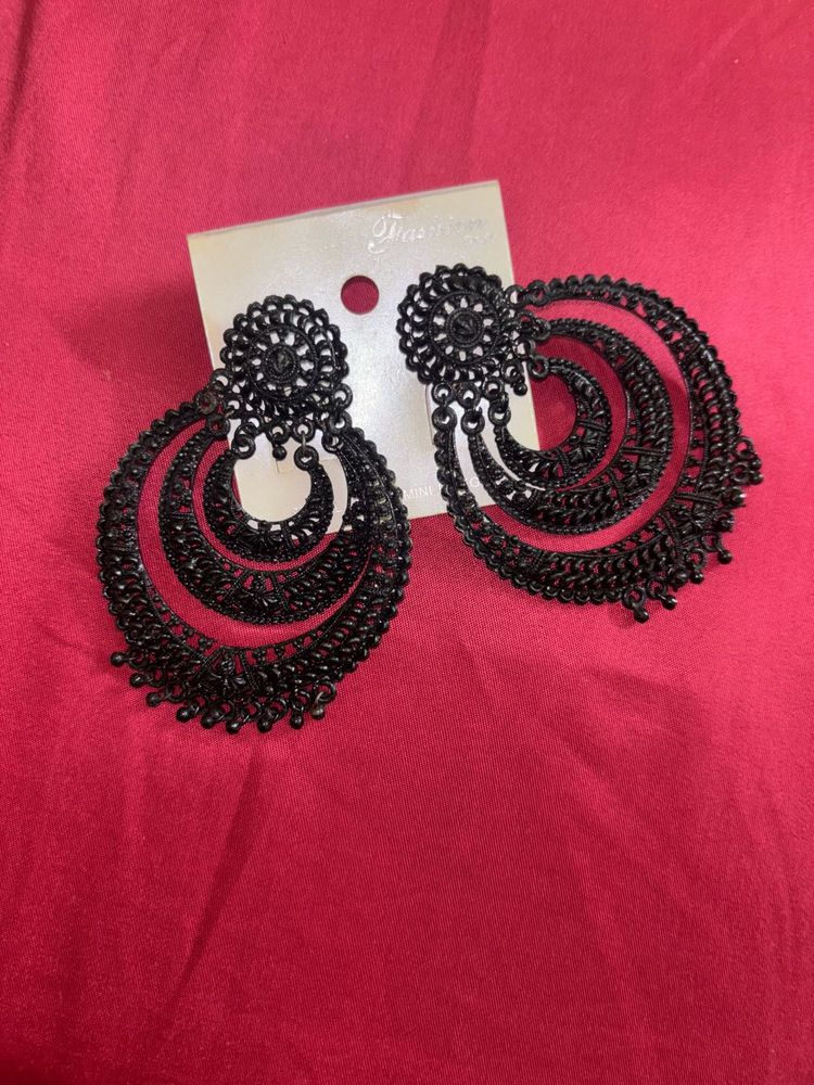 Black Statement Earrings