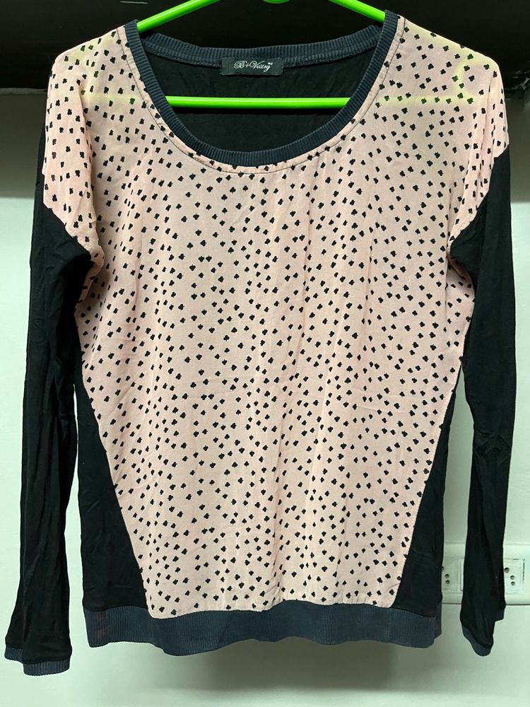 Cute Pink Heart Print Top💕🩷