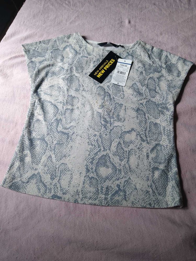 Snakeskin Print Top