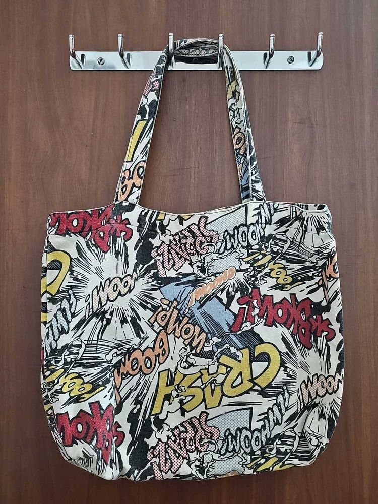 Comic Print Tote Bag