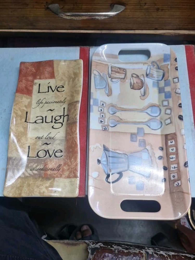 2 Set Decorative Serving Trays