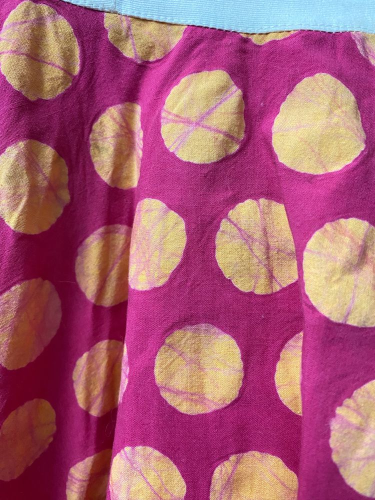 Pink &amp; Yellow Polka Dot Skirt