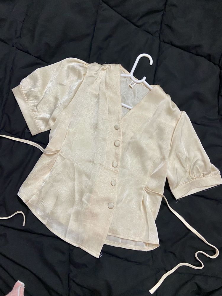Imported Bangkok Old Money Top(Beige)