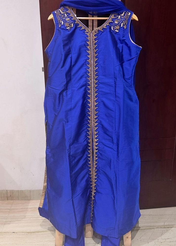 Brand New Blue Embroidered Kurta Set