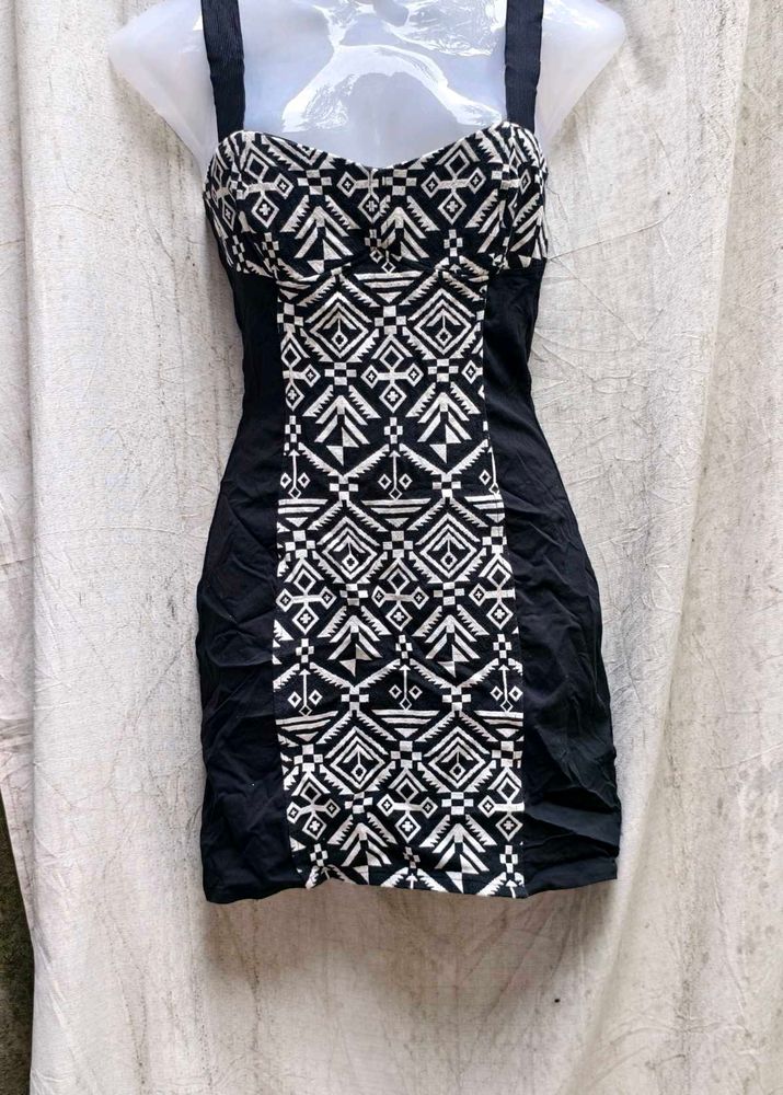 Patterned Mini Dress