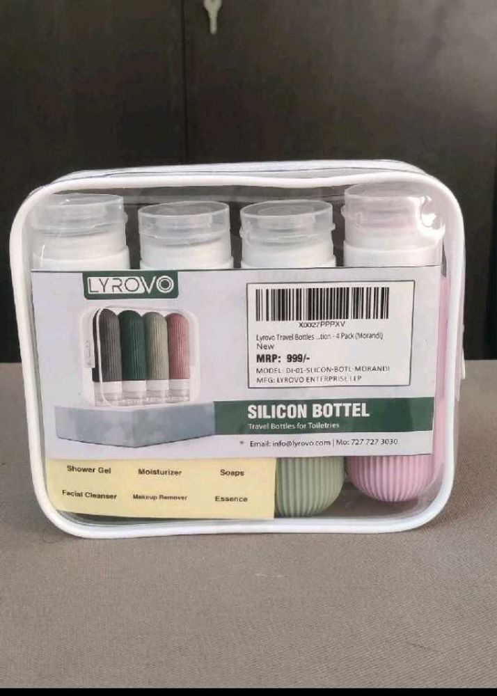 LYROVO Travel Bottles - 4 Pack (Morandi)
