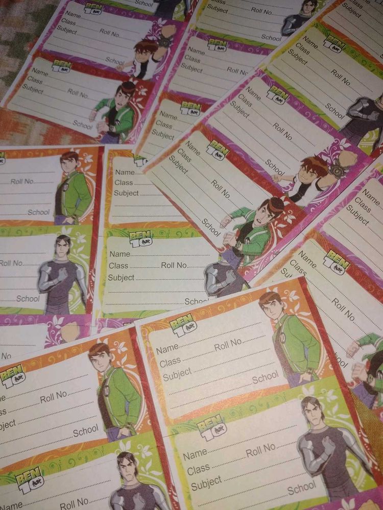 Name Plate Stickers(Ben 10/32 Piss/4 Page)🥳