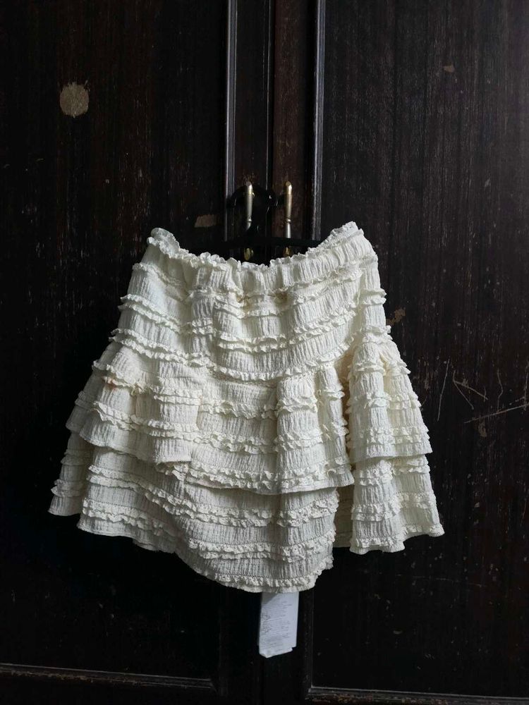 Tiered Ruffle Mini Skirt