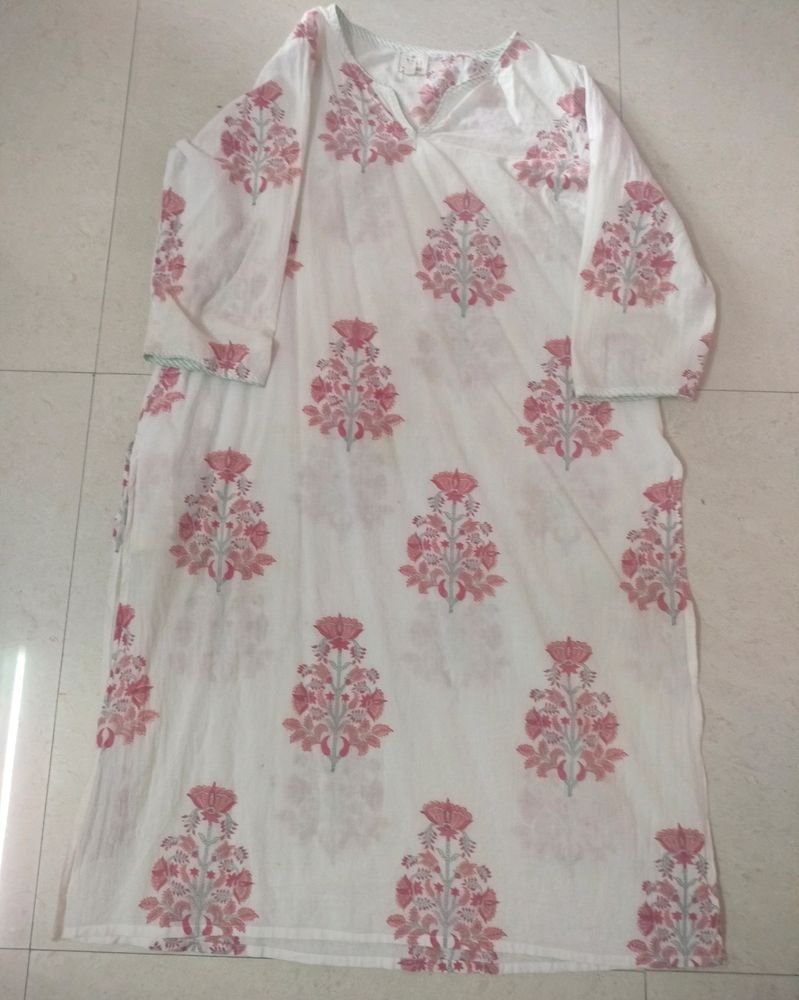 Diwali Offer Block Print Cotton Kurti